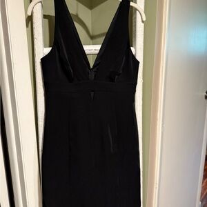 Express Black and White Sleeveless V-Neck A-Line Dress